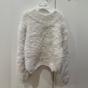 Zara FAUX FUR KNIT SWEATER